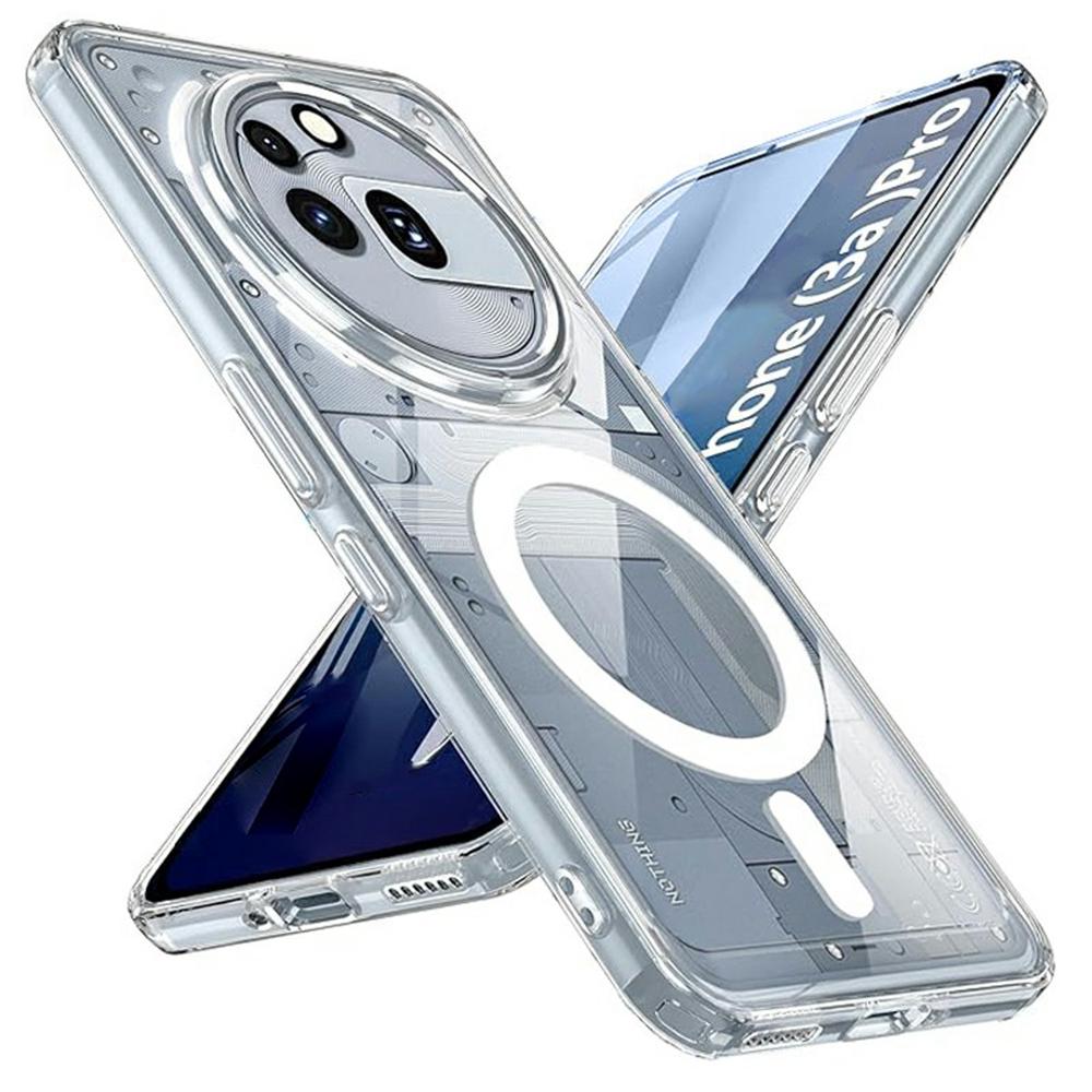 

For Nothing Phone (3a) Pro Magnetic Case Compatible with MagSafe Transparent TPU Anti Drop Phone Cover A