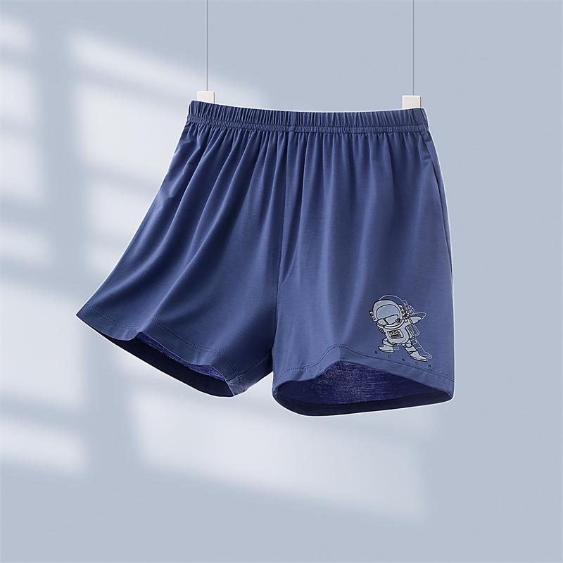 

Модальные шорты для сна для мальчиков из ледяного шелка - Легкие пятиточечные домашние брюки 120 cm