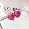 2024 Irregular Heart Stud Earrings - Niche Sweet Luxury, Non-Pierced Ear Clips for Women
