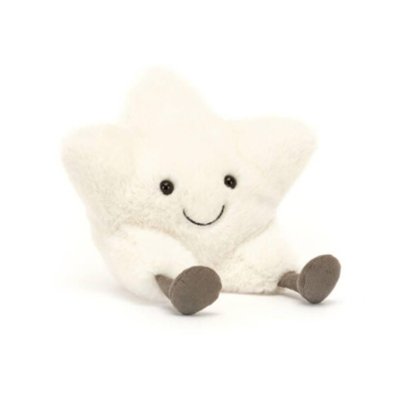 Jellyca Amuseables Cream Star Plush Toy With Pp Cotton Filling For Teens And Adults
