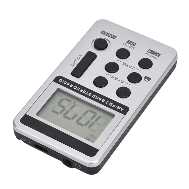 Portable Radio FM/AM Digital Portable Mini Receiver With Rechargeable Battery& Earphone Radio