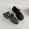Retro Black Premium French Platform Shallow Mouth Single Shoes Women's Summer 2025 New with Skirt Versatile Mary Jane Shoes