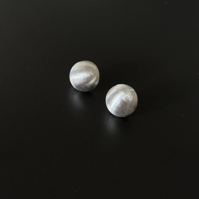 Mosxe [925silver] Matt Ball Earring