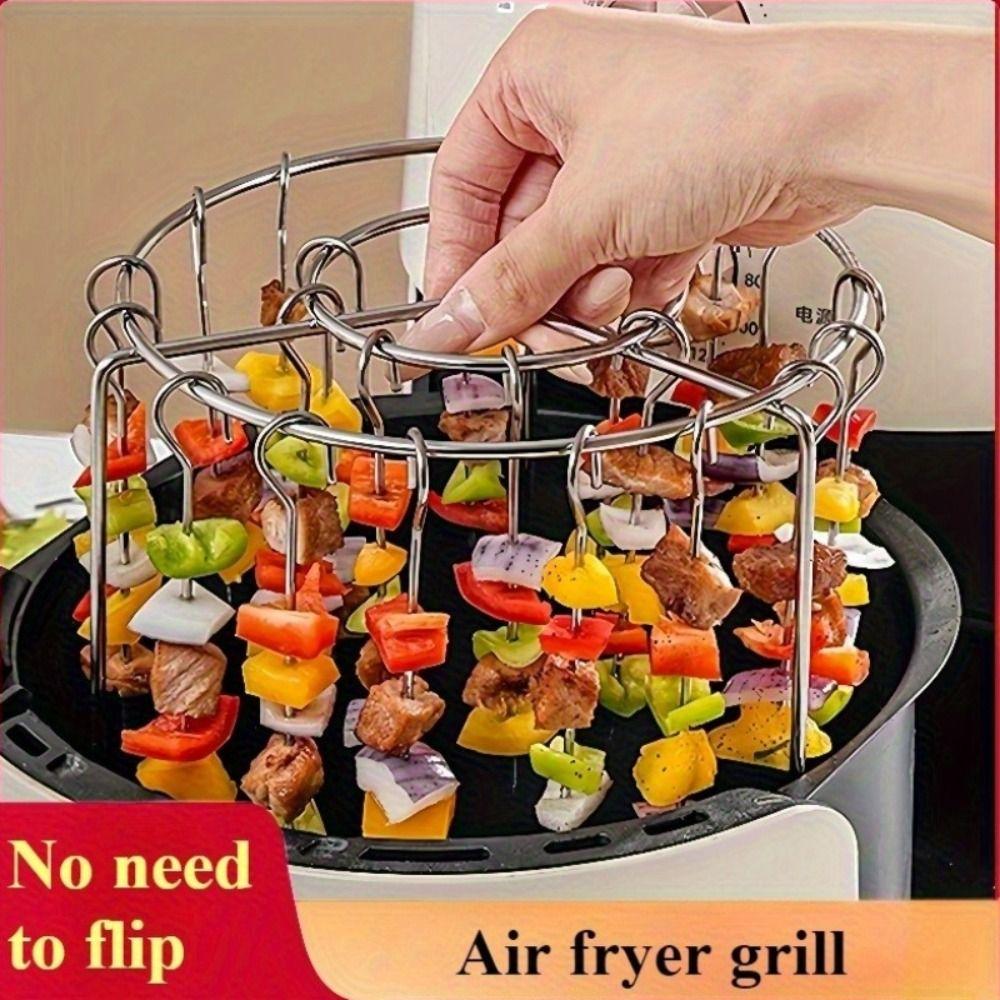 Heat-Resistant Vertical Grill Rack Non-Stick Barbecue Skewer Bracket  Home Kitchen