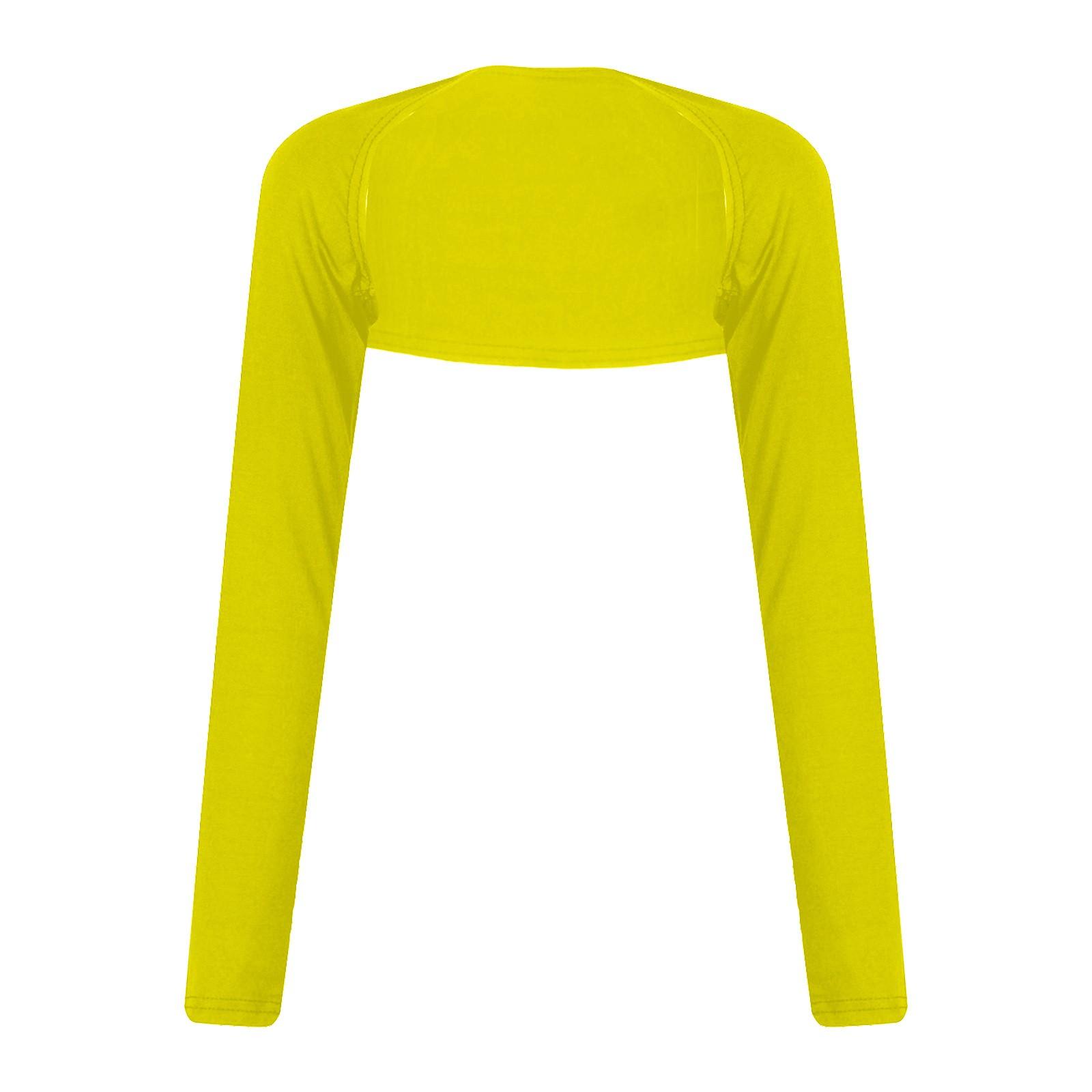 

Женская однотонная шаль реглан с длинными рукавами One Size жёлтый