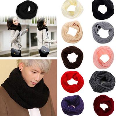 Fashion Winter Long Neck Cowl Collar Infinity Circle Cable Knitting Wool Scarf Shawl