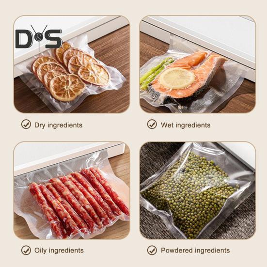 Food Vacuum Sealer Machine with Vacuum Bags Digital Display 60KPa Strong Suction Easy to Use Dry Wet Dual Use Vacuum Sealer