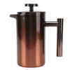 French Press Coffee Tea Maker with Filter Double Layer 304 Stainless Steel Gradient Ramp for