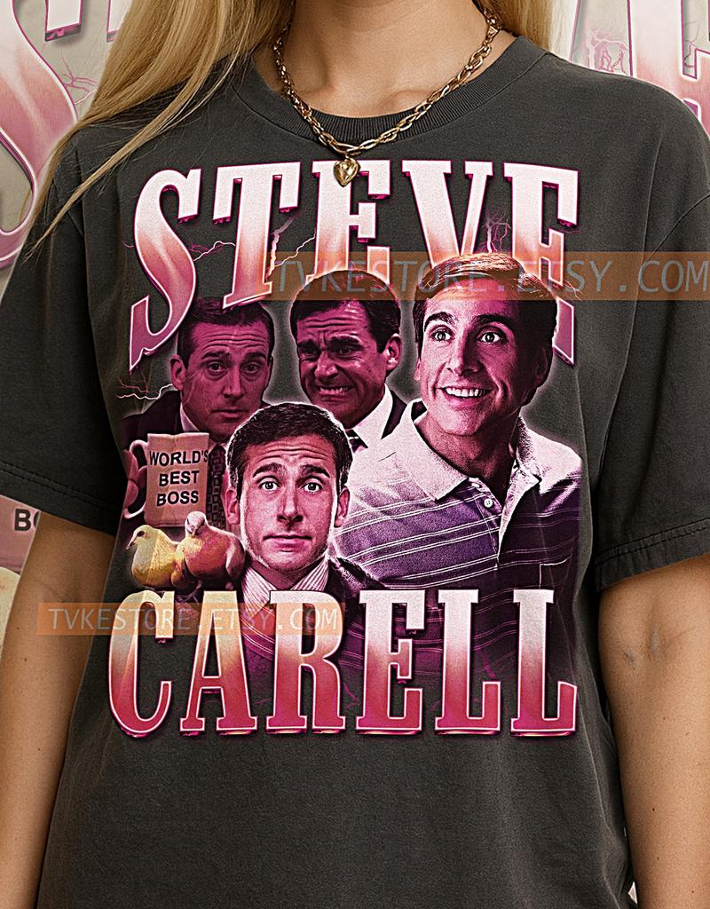 STEVE CARELL T-Shirt, Vintage Comedian Actor Funny Star Performer Tee, 90s Retro Throwback, Steve Carell Sweater