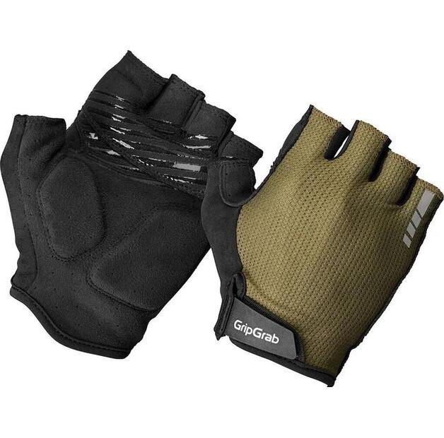 Велосипедные перчатки GripGrab Explr Padded (оливковый) S