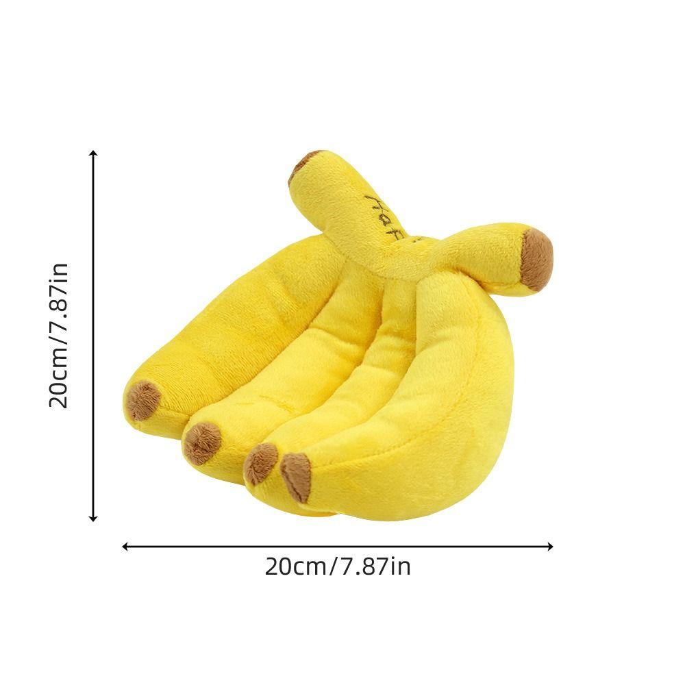Yellow Squeaky Dog Toy Plush Banana Pet Interactive Toys Funny Pet Chew Plush Toy  Gift