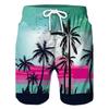 Men's Coconut Tree Graphic Prints Swim Trunks Swim Shorts Board