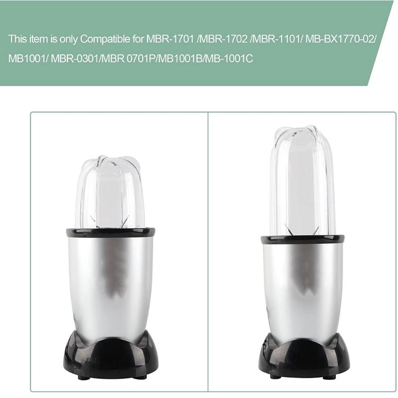 16oz and 12oz Cup Clear Plastic Blender Replacement Cup for 250W MB1001 Series