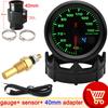 AD 52mm Car Water Temperature Gauge 40-140 Celsius 7 Colors Backlight Water Temp Joint Pipe Sensor Adapter Water Unit Sender