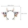 Frcolor Plush Cow Headband Bowknot Bell Cow Ear Horn Hair Hoop Festival Stage Performance Animal Cosplay Ornament Party Favors