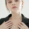 Besty Rina Set - [Silver 925] Ball Pearl Chain Necklace