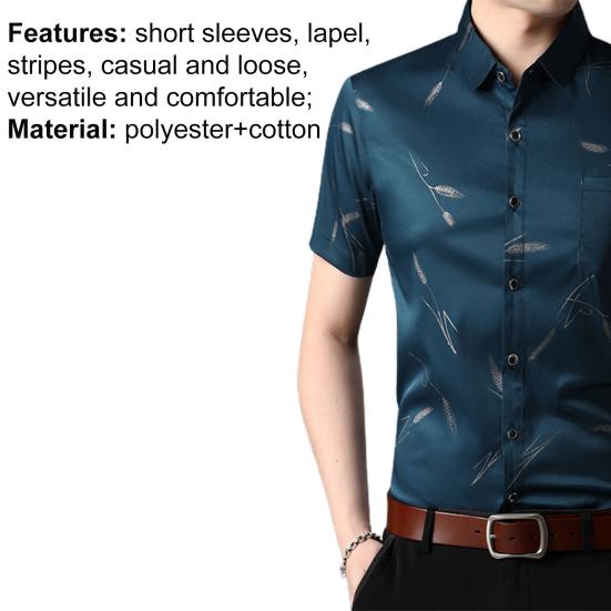 Buy Men Shirt Wheat Pattern Polyester 
