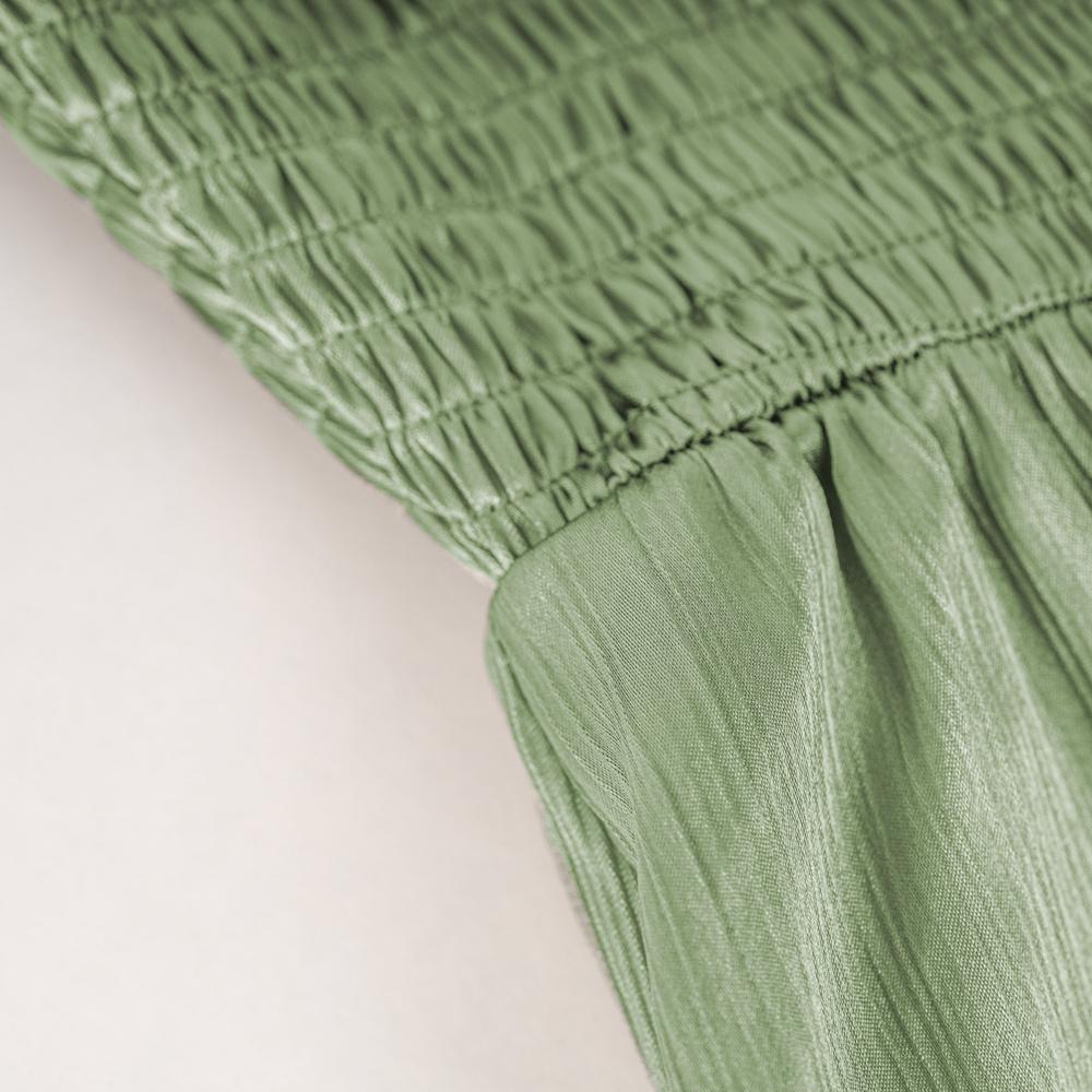 Damska jesienno-zimowa kwadratowy dekolt bufiaste rękawy jadalne drzewo grzyb jednokolorowa koszula bluzki temperament dojazdowy krawat top