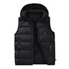 Winter hooded vest men's fattened vest down cotton piled thickened warm new trendy vest