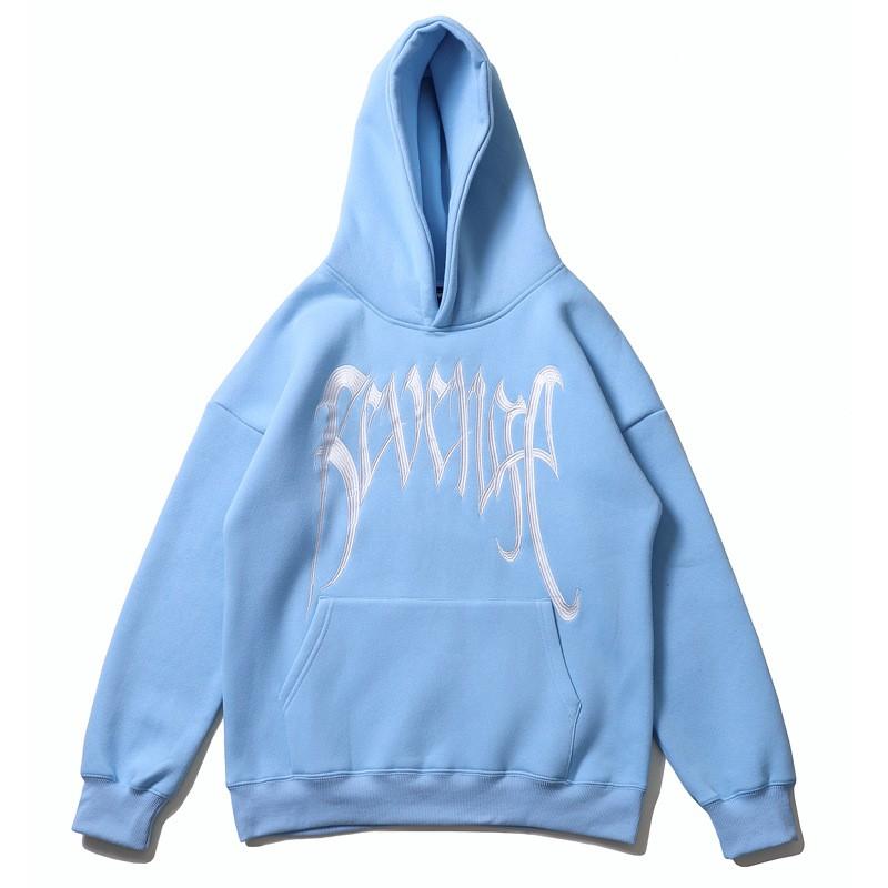 Unisex Oversized Hoodie With Embroidered Letter