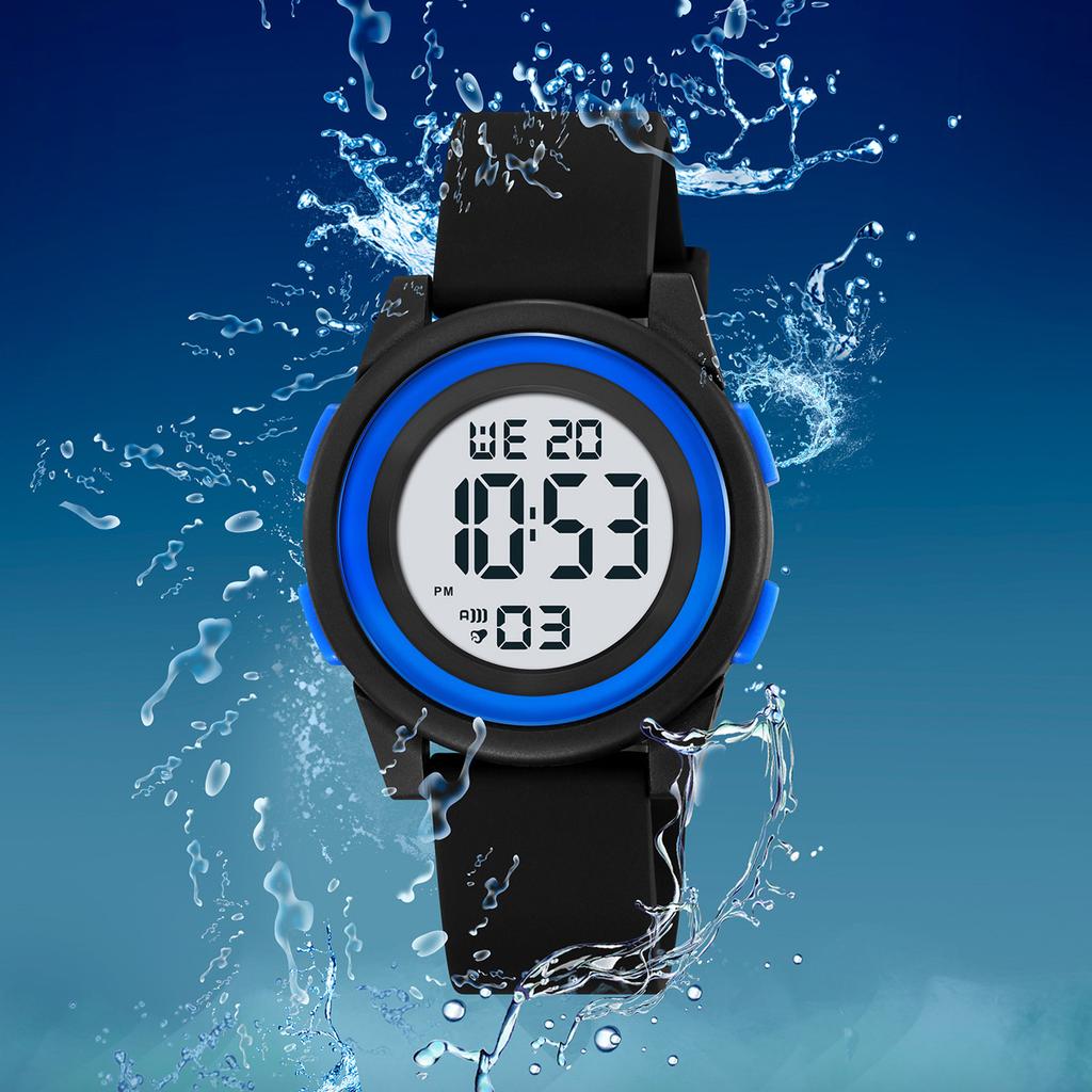 Student Party Watch Men's and Women's Electronic Watch Silicone Multifunctional Outdoor Sports Waterproof Children's Electronic Watch