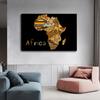 Vintage Map of Africa Poster Print Canvas Painting Africa Landscape Wall Art Picture For Modern Living Room Home Decoration