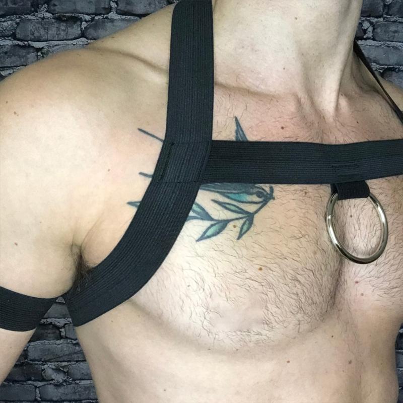 Men Chest Harness Elastic Chest Strap Sex Restrain Chest Bandage Punk Nylon Chest Belt Cosplay Costume Accessory