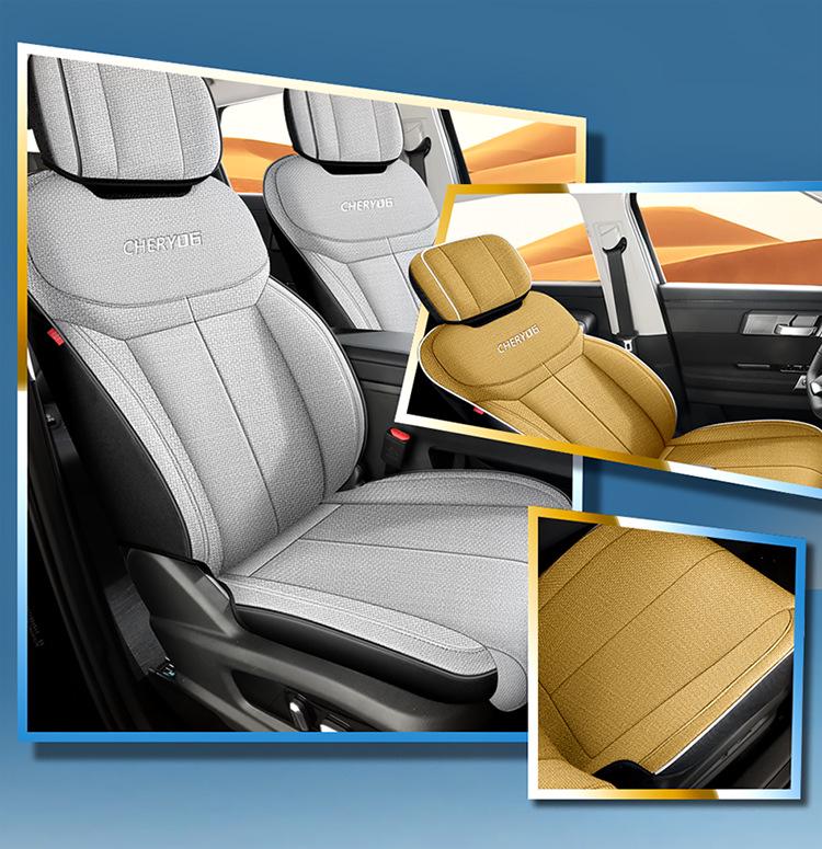 Chery Explore 06 Universal Five-Seat Linen Car Seat Cushion Cover for All Seasons