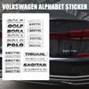 SVLHP1 For Volkswagen VW GTI Golf8 Polo Passat CC Tiguan R32 RLine Bora CC Caddy Touareg 3D ABS Car Trunk Logo Sticker Auto Accessories