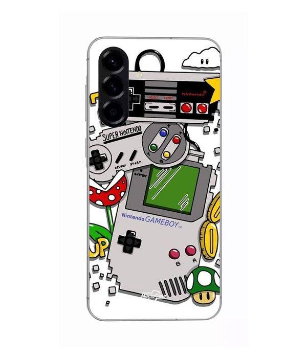 Cover - Maniacase - Samsung Galaxy A56 - Silicone - Nero - Nintendo Vintage nero