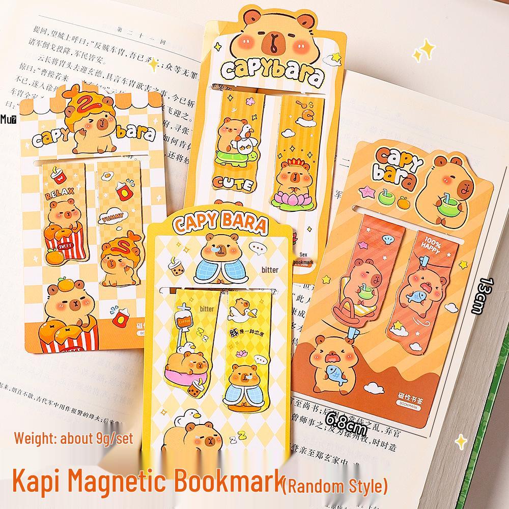 Capybara Magnetic Bookmark: Cute Animal Clip for Students, High-Value Page Holder, Perfect Small Gift