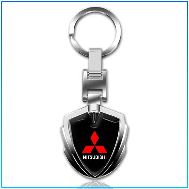 For Mitsubishi Lancer 7 8 I200 Pajero Montero Sport Outlander ASX Mirage Eclipse Car Key Chain Keyring Pendant Metal Keychain Holder Accessories