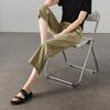 SOFSIL Women's Casual High-Waist Straight-Leg Cropped Pants
