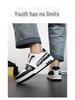 Men's Summer Breathable White Trendy Korean-Style Thick-Soled Casual Sports Shoes