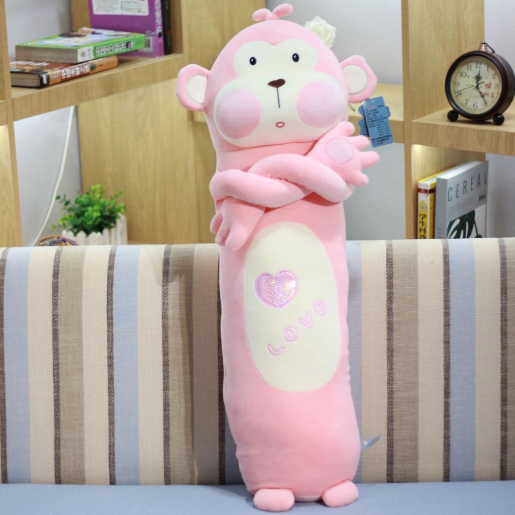 Soft Monkey Plush Pillow 55/70/90/110cm Cute Room Decor Kids Boys Girls Gifts
