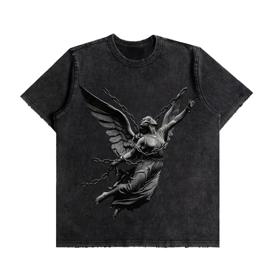 Angel Fly Oversized Washed T-Shirt S разноцветный