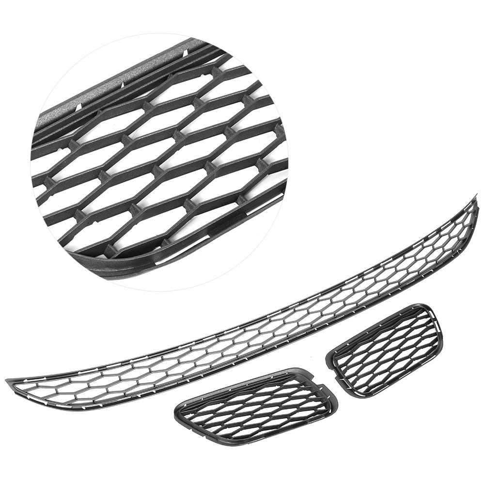 3Pcs Front Bumper Lower Grill Set Grille Cover Fit for Maserati Quattroporte 2014?2017