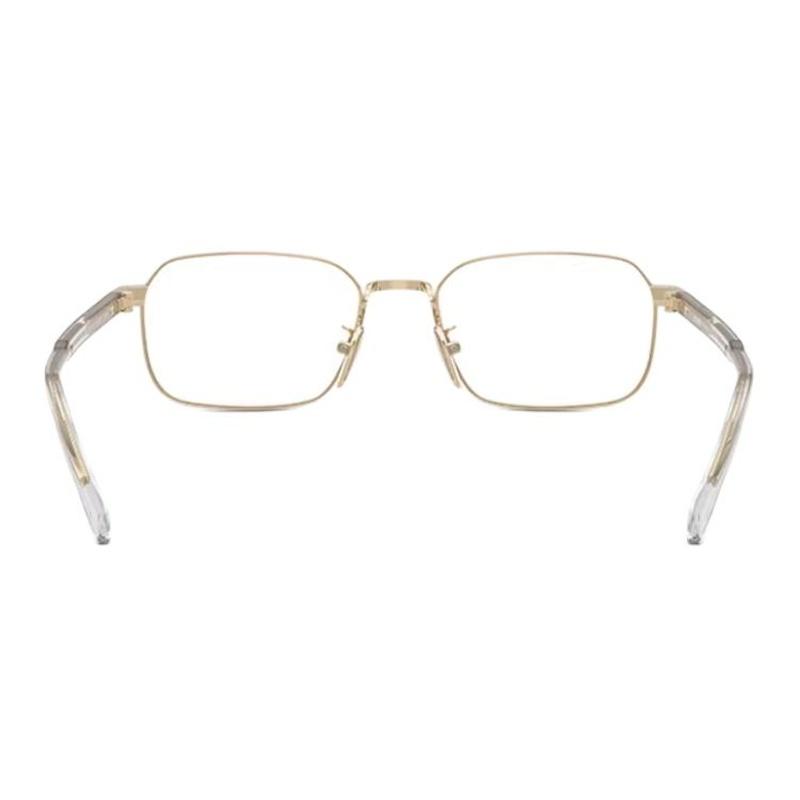 Prada optical glasses Fashionable business design, plate and metal, square, glasses, same style for men Light gold 55 original box original bag