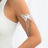 Elegant Butterfly Arm Bracelet Adjustable Open Arm Cuff Bangle Tassels Armband