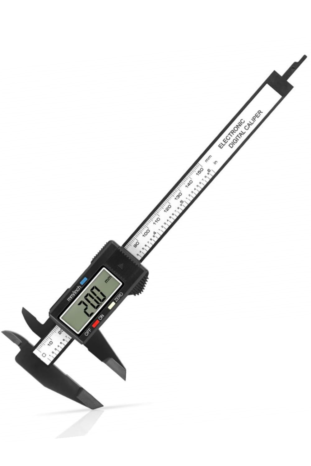 

YFFSFDC Digital Carbon Large LCD Measures Outer Inner and Battery Precision Measuring Tool Caliper, 0-150mm, Fiber, Display, Diameter, Diameter,