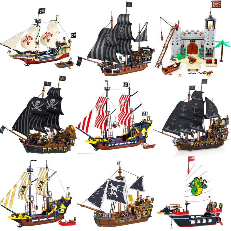 Enlighten Building Block Pirates And Royal Guards Battle Castle 366pcs Educational Bricks Toy For Boy Christamas Gift 310
