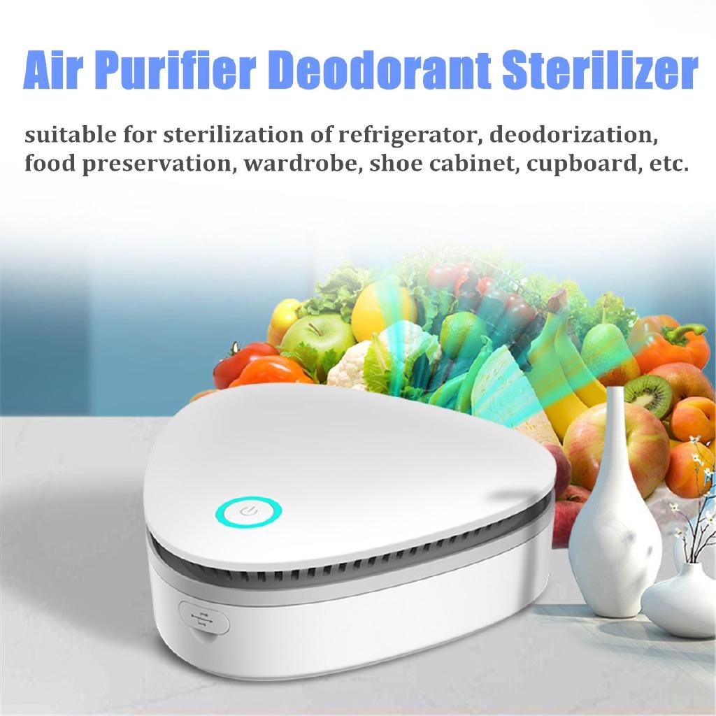 Mini Car Air Purifier Humidifier Ozone Generator Deodorizer Fridge Purification for Refrigerator Deodorizer Pet Home Toile
