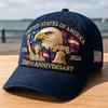 United States 250th Anniversary Cap Adjustable Washed Cotton Baseball Cap Vintage Tribute Eagle Printed Patriotic Trucker Hat