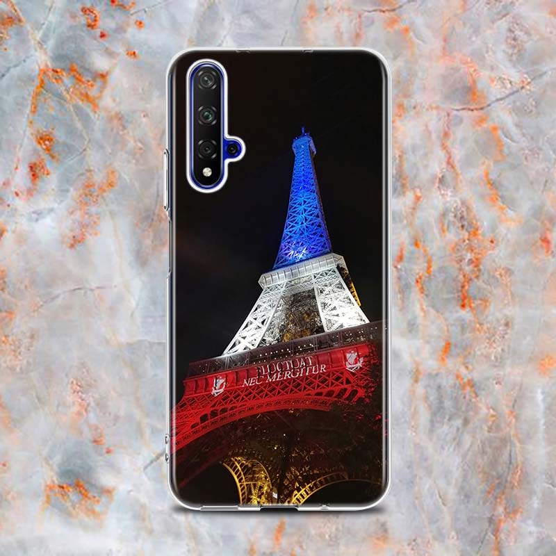 Paris Eiffel Tower Travel Silicone Cover For Honor 20 20S 20E 8 8A Prime 8X MAX 8C 8S 7A 7C 7S Pro Phone Case