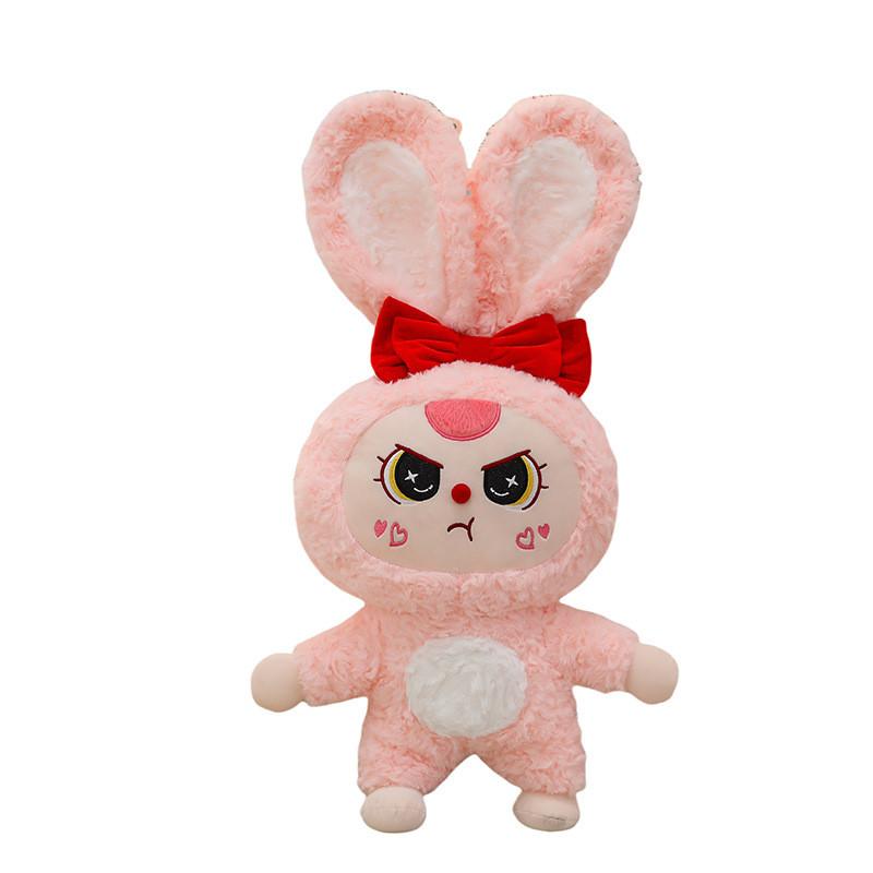 Baby Wolf Three Rabbit Plush Toys Stuffed Animal Doll Kids Gifts Decoration