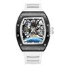 2026 Luxury Automatic Skeleton Men's Watch Montre Homme Automatique Vogue Blue Dial Silicone Strap Fashion Mechanical Watches