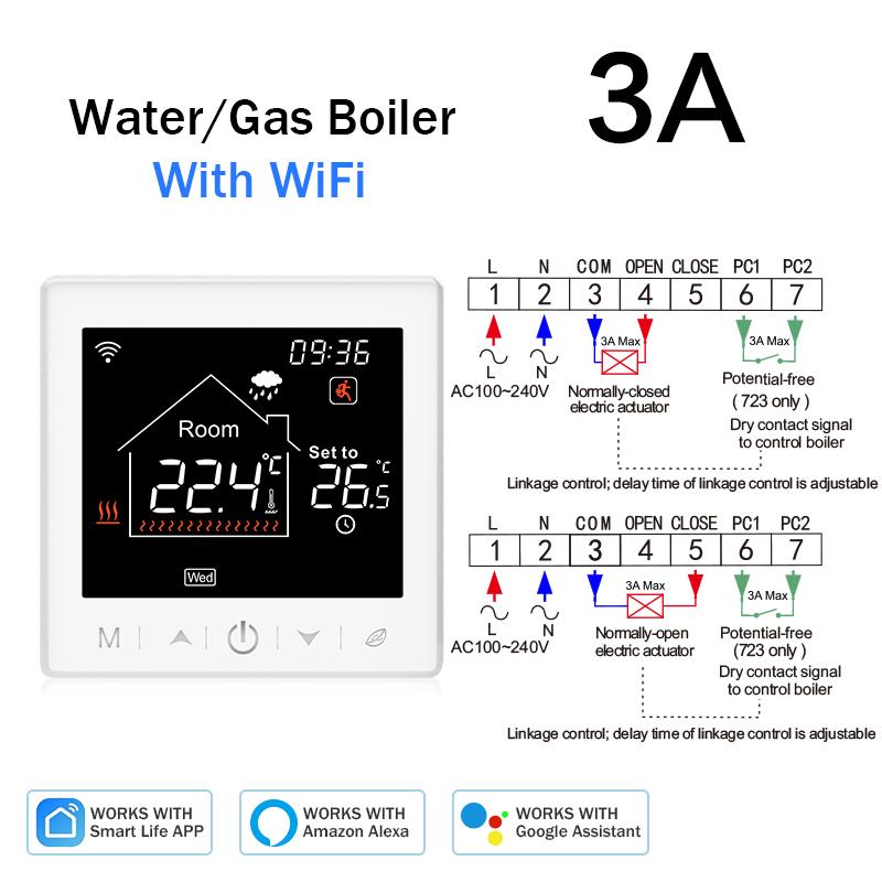 Tuya Smart Home Wifi Heating Thermostat Floor Heating Water Gas Boiler Temperature Thermoregulator Google Home Alexa Alice7