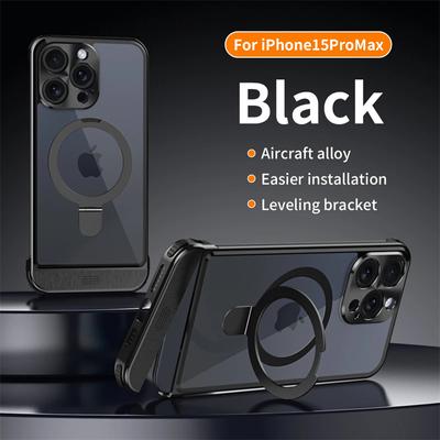 Luxury Metal Aluminum For iPhone 15 14 13 12 Pro Max Case Rimless Aromatherapy Bumper Car Magnetic Wireless Charger Phone Cover