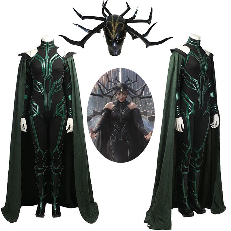 Goddess Of Death Hela Costume Set For Women Thor Ragnarok Cosplay Outfit