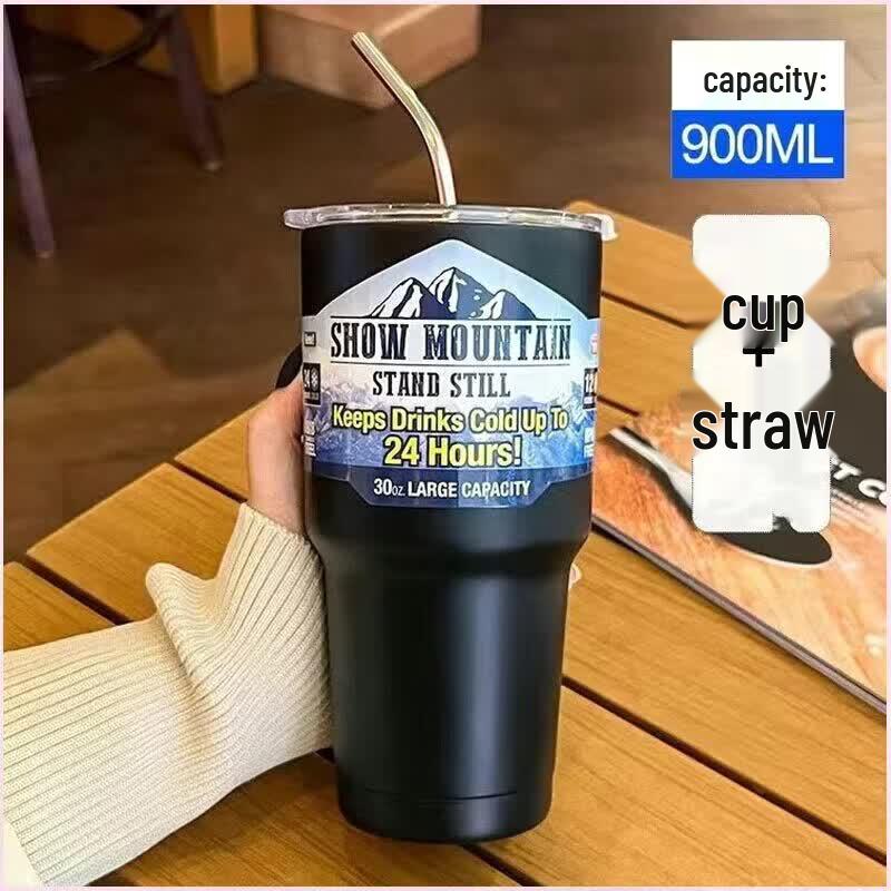 Qiewei 316 Stainless Steel Portable Insulated Straw Tumbler